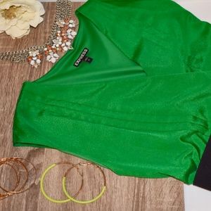 Express Green/Cream Dress Size S